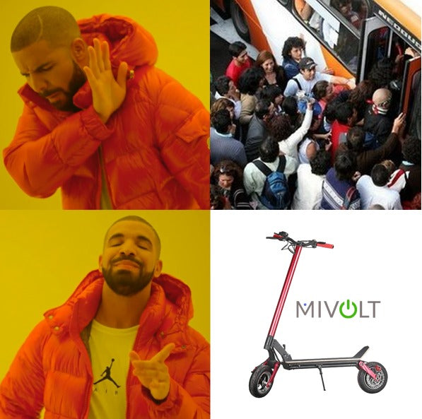 Scooter Eléctrico Rojo MIVOLT CROSS XV