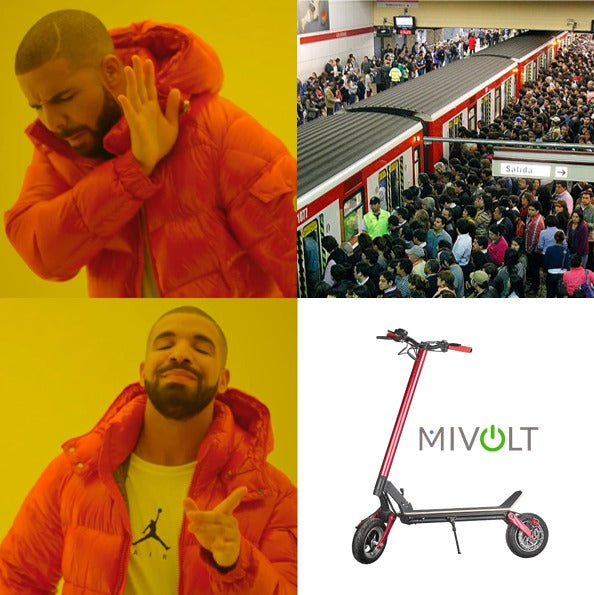 Scooter Eléctrico Rojo MIVOLT CROSS XV